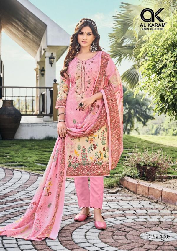 Al Karam Gulfam Vol-1 Cotton Embroidered Dress Material Collection